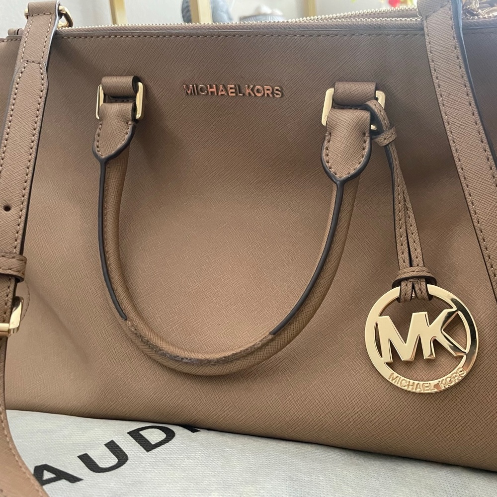 MK Large Madison Leather Satchel